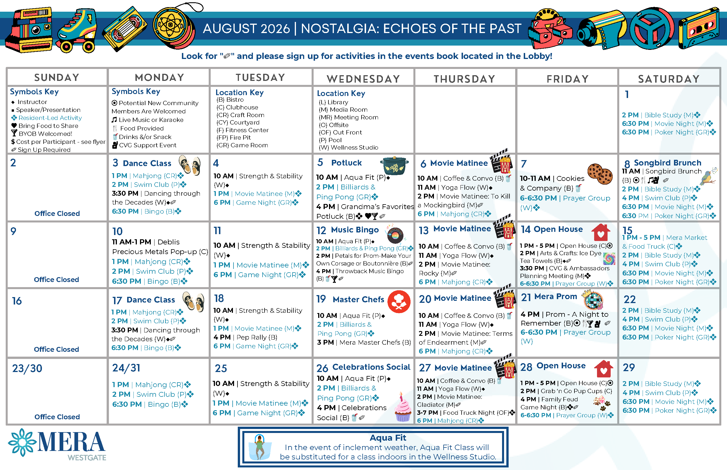 August Event Calendar